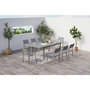 Voir la diapositive 2 : CONCEPT USINE Table de jardin extensible 6 chaises et 2 fauteuils en alu MEZZANE