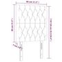 Voir la diapositive 6 : VIDAXL Tetes de lit 2 pcs Gris fonce 80x7x78/88 cm Tissu