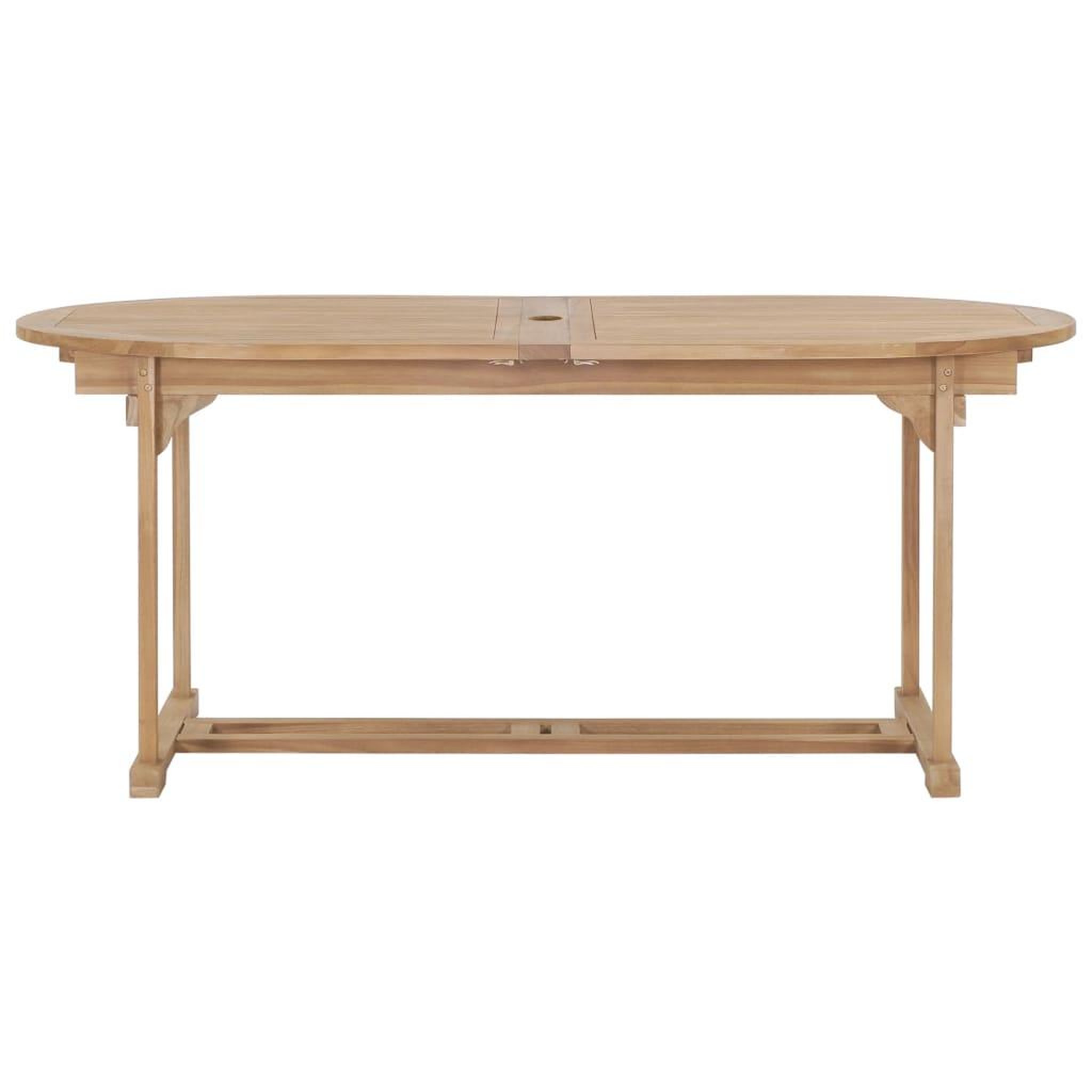Voir la diapositive 4 : VIDAXL Table extensible de jardin 180-280x100x75 cm Teck solide Ovale