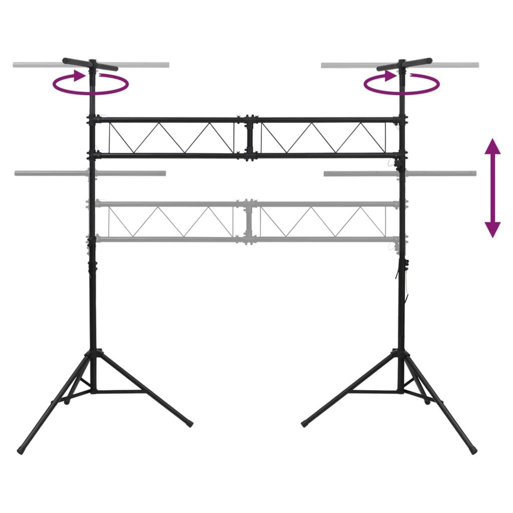 Voir la diapositive 5 : VIDAXL Support de lampe 338x115x(180-300) cm Acier