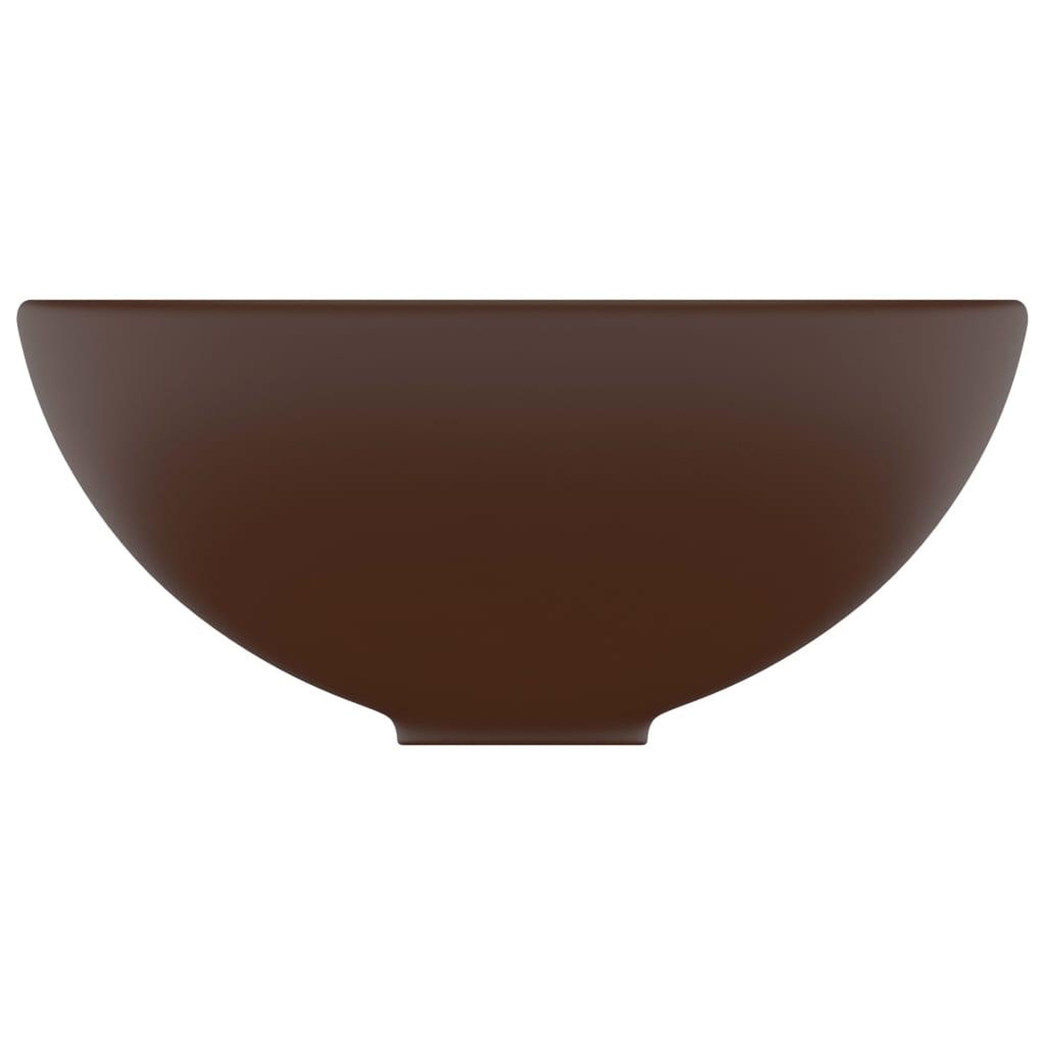 Voir la diapositive 4 : VIDAXL Lavabo rond salle de bain Marron fonce mat 32,5x14 cm Ceramique