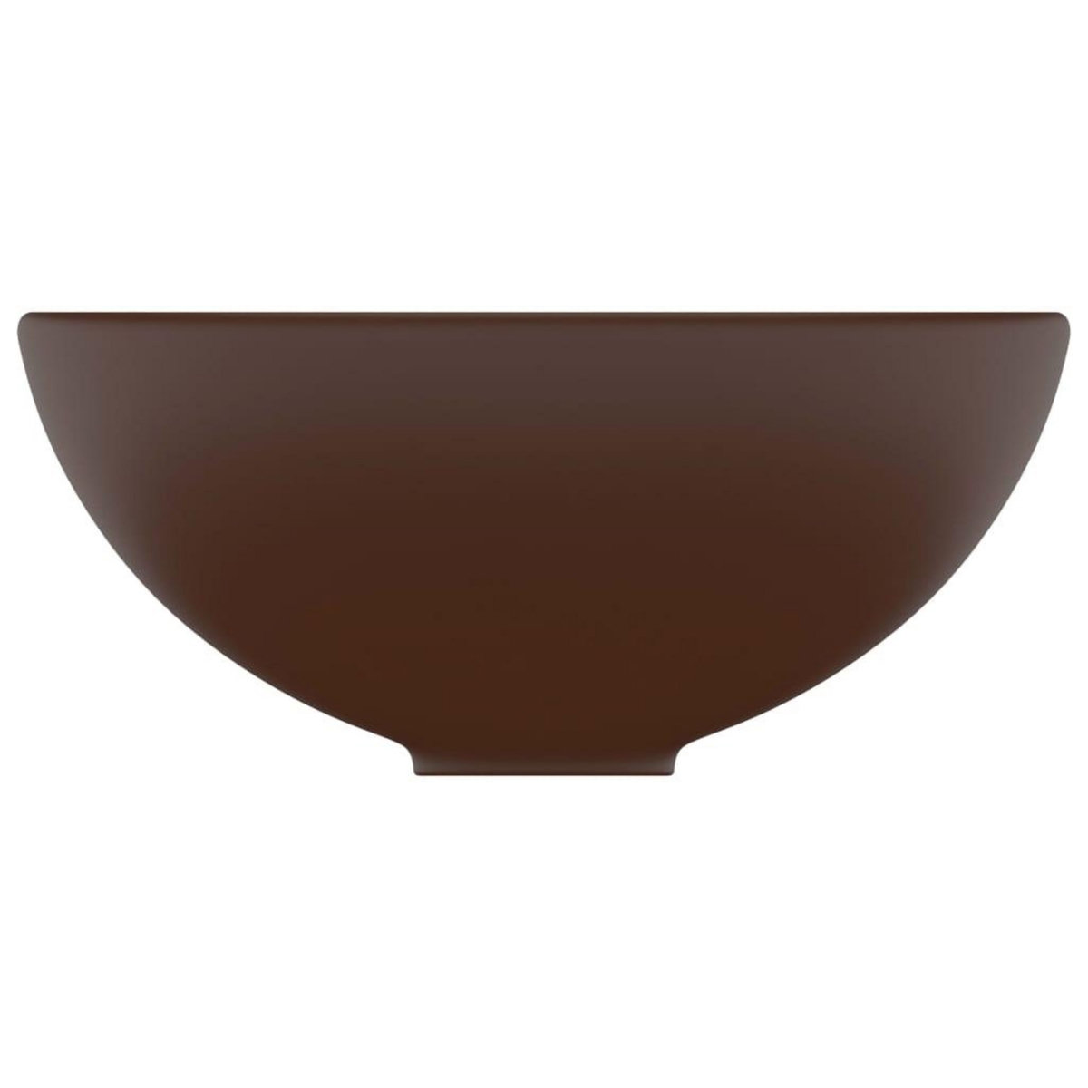 VIDAXL Lavabo rond salle de bain Marron fonce mat 32,5x14 cm Ceramique