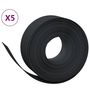 Voir la diapositive 2 : VIDAXL Bordures de jardin 5 pcs noir 10 m 20 cm polyethylene