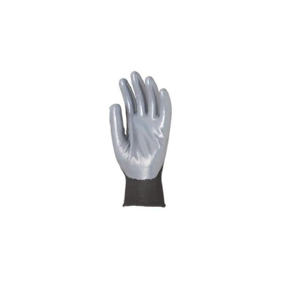 Coverguard Gant tricoté polyester EUROTECHNIQUE enduit nitrile noir gris T8 COVERGUARD 1NIBB08