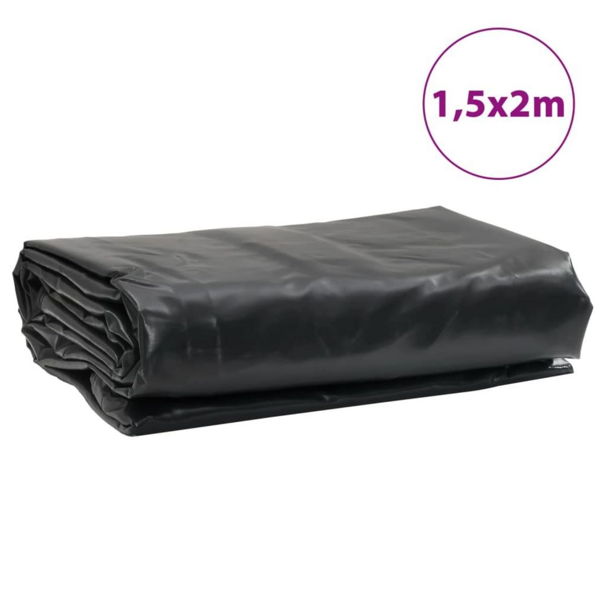 VIDAXL Bache noir 1,5x2 m 650 g/m²