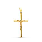 L'ATELIER D'AZUR Pendentif  - Médaille Christ sur la Croix Or 18 Carats 750 Jaune - Chaines Offertes