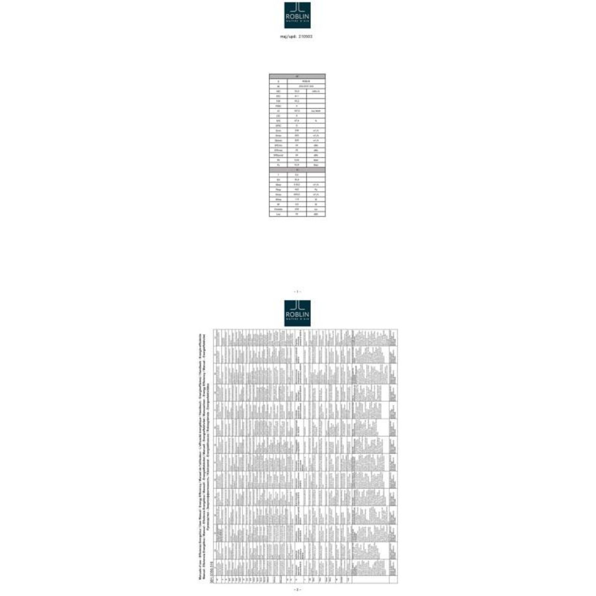 ROBLIN Hotte plafond 90cm 66db 839m3/h inox - 6509916
