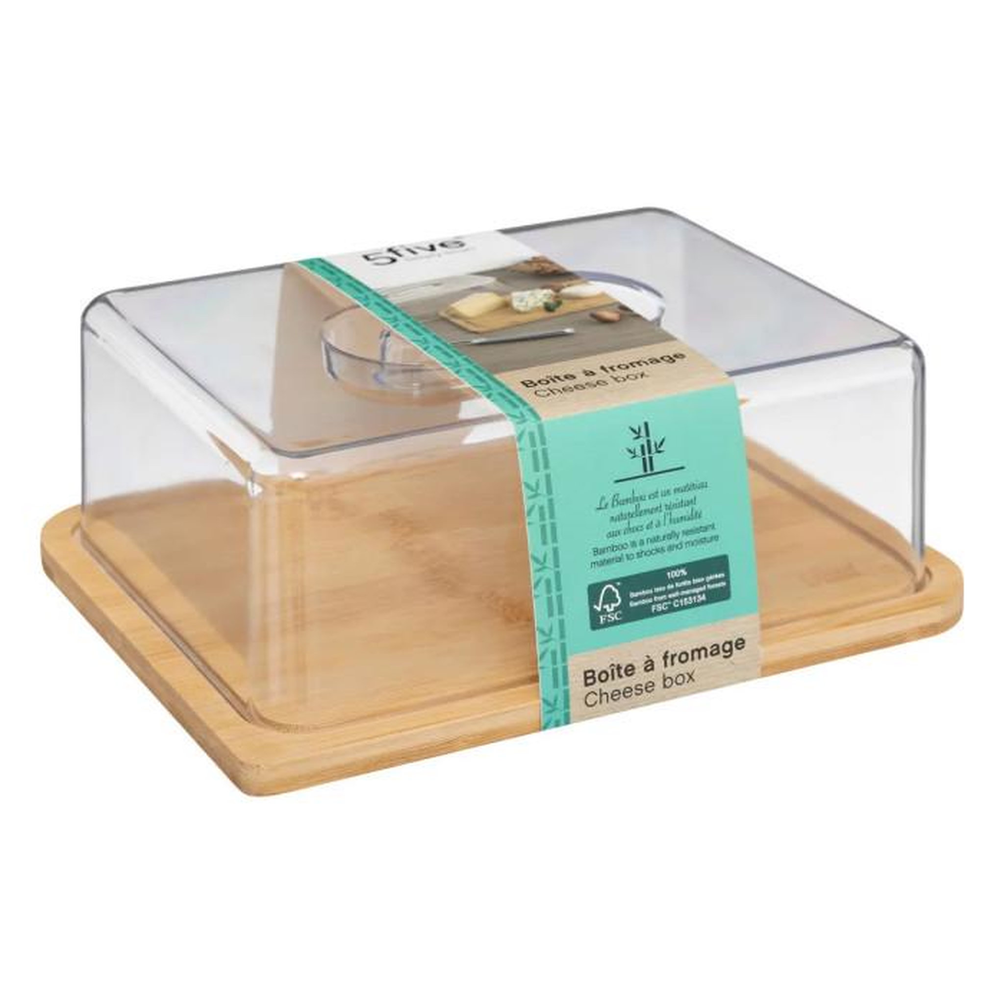 Voir la diapositive 4 : FIVE Boîte à Fromage  Bambou  24cm Naturel
