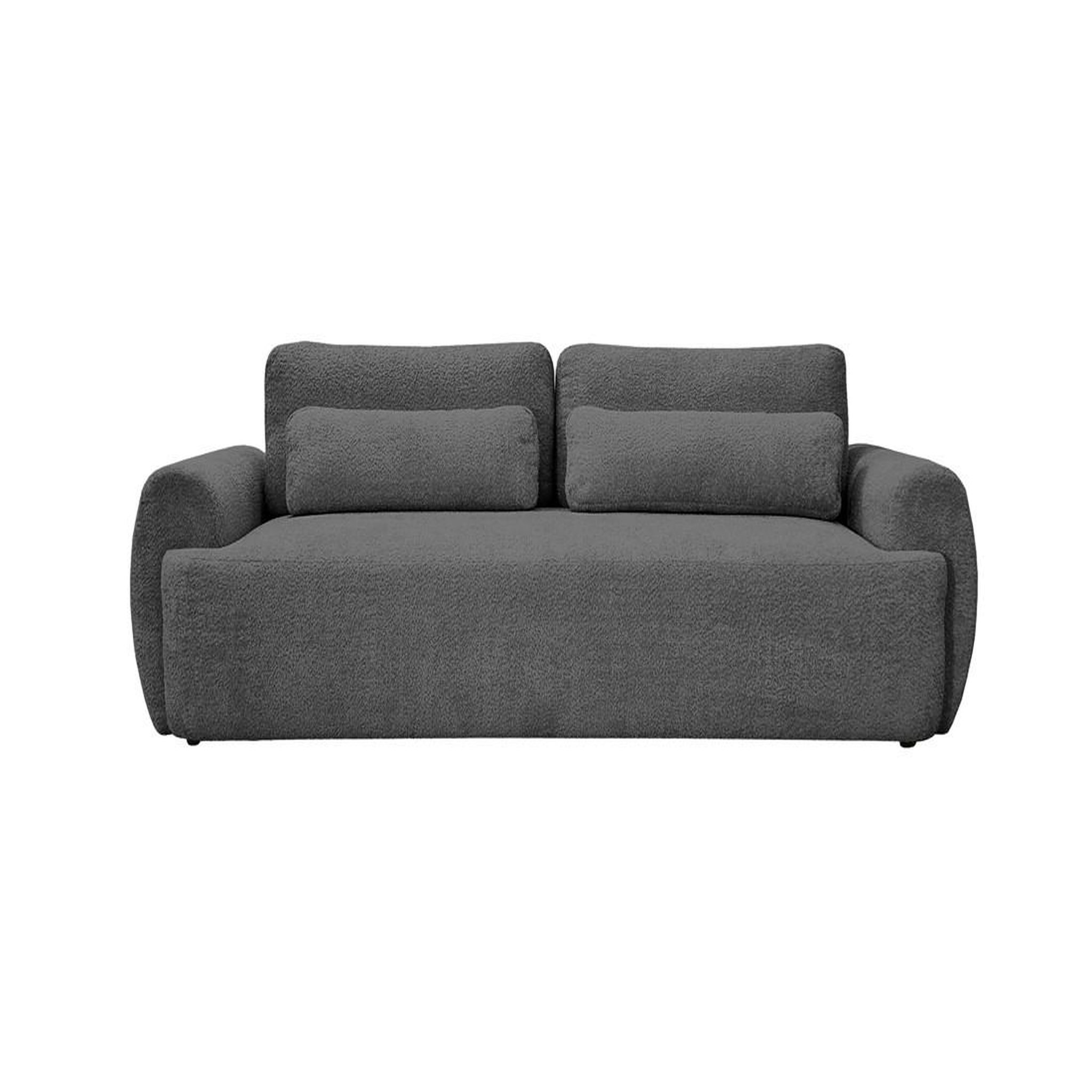 Voir la diapositive 4 : BEST MOBILIER Mahina - canapé droit 3 places - convertible avec coffre - en tissu bouclette