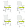 Voir la diapositive 4 : VIDAXL Coussins de chaise de jardin lot de 4 vert vif 50x50x3 cm