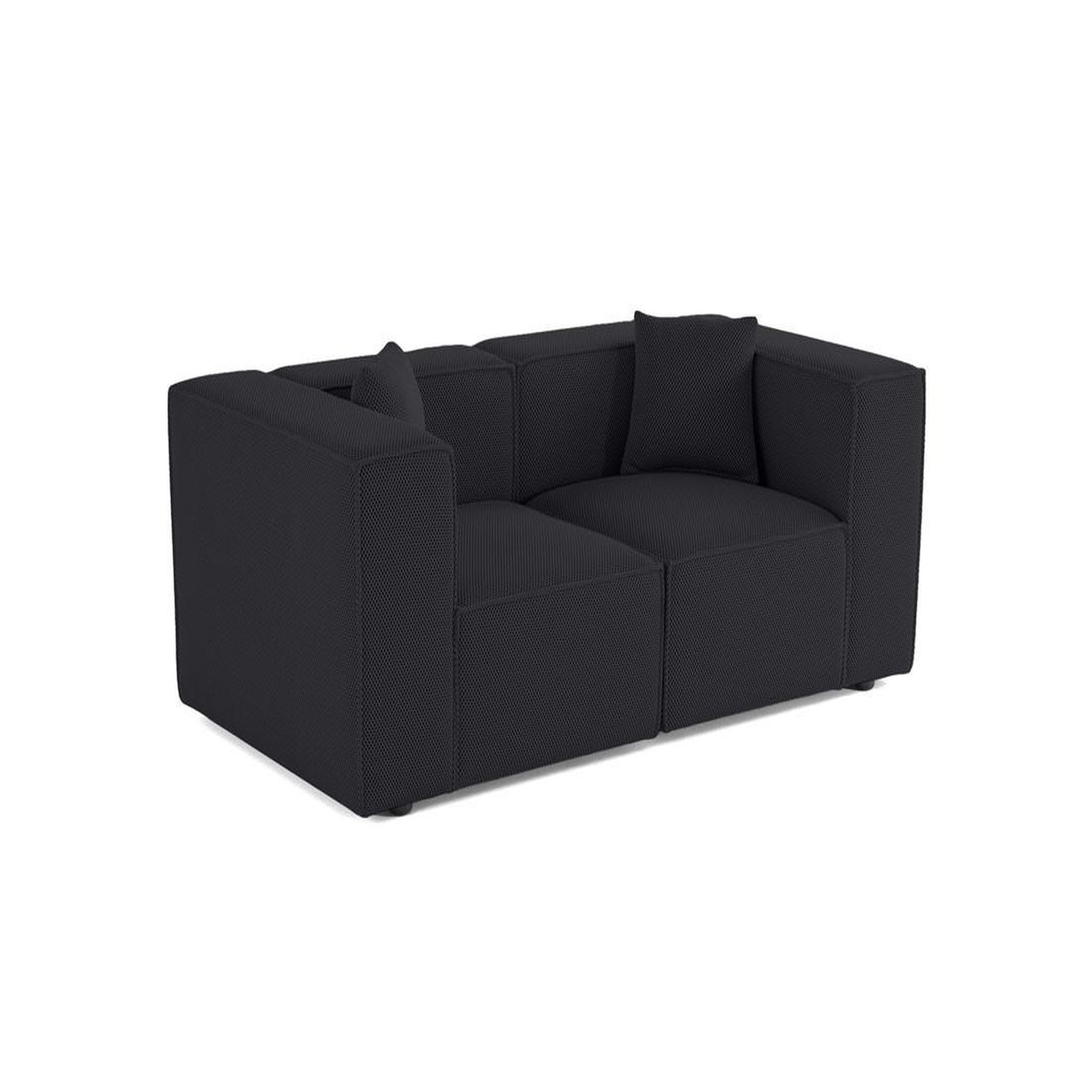 Voir la diapositive 3 : LISA DESIGN Arty - canapé modulable 2 places - en tissu mailles 3d