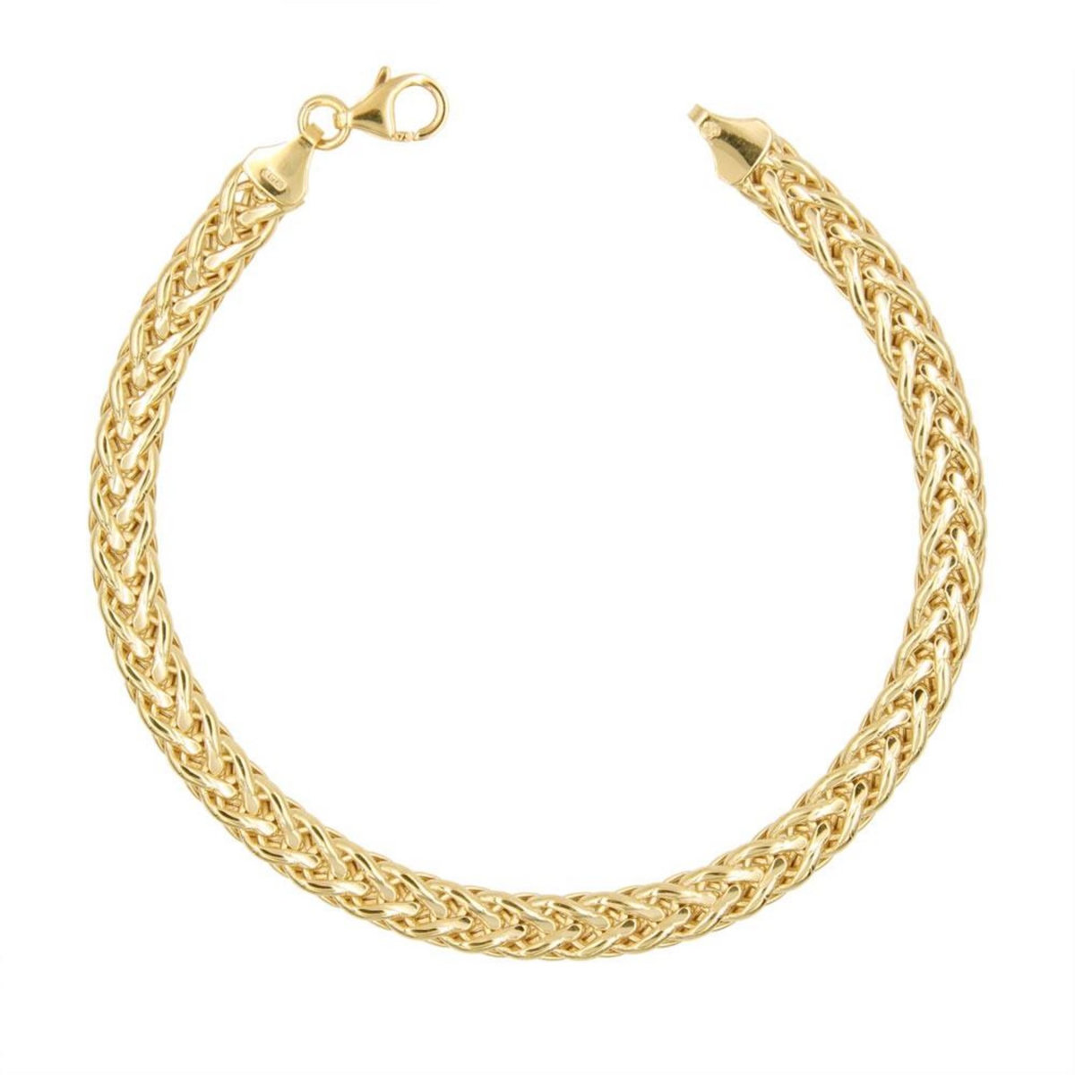 L'ATELIER D'AZUR Bracelet Or Jaune Maille Palmier  Plate  - Femme