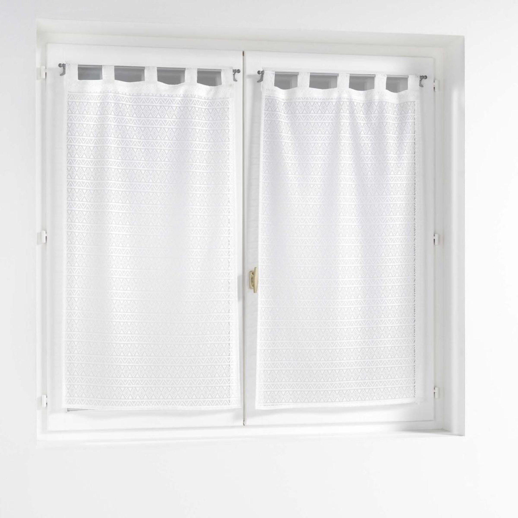 Douceur d'Intérieur Paire de voilages maille  naomie  60x160cm blanc