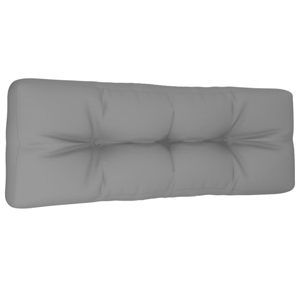 VIDAXL Coussin de palette gris 120x40x12 cm tissu