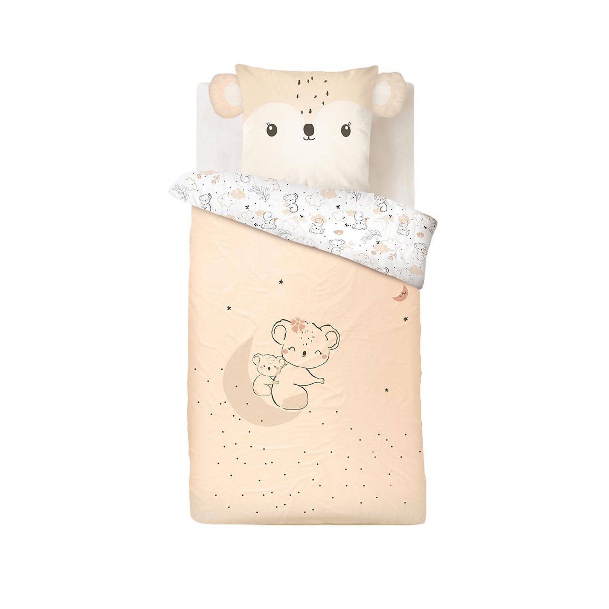 Voir la diapositive 1 : Petit Béguin Housse de couette enfant + taie d'oreiller Salsa