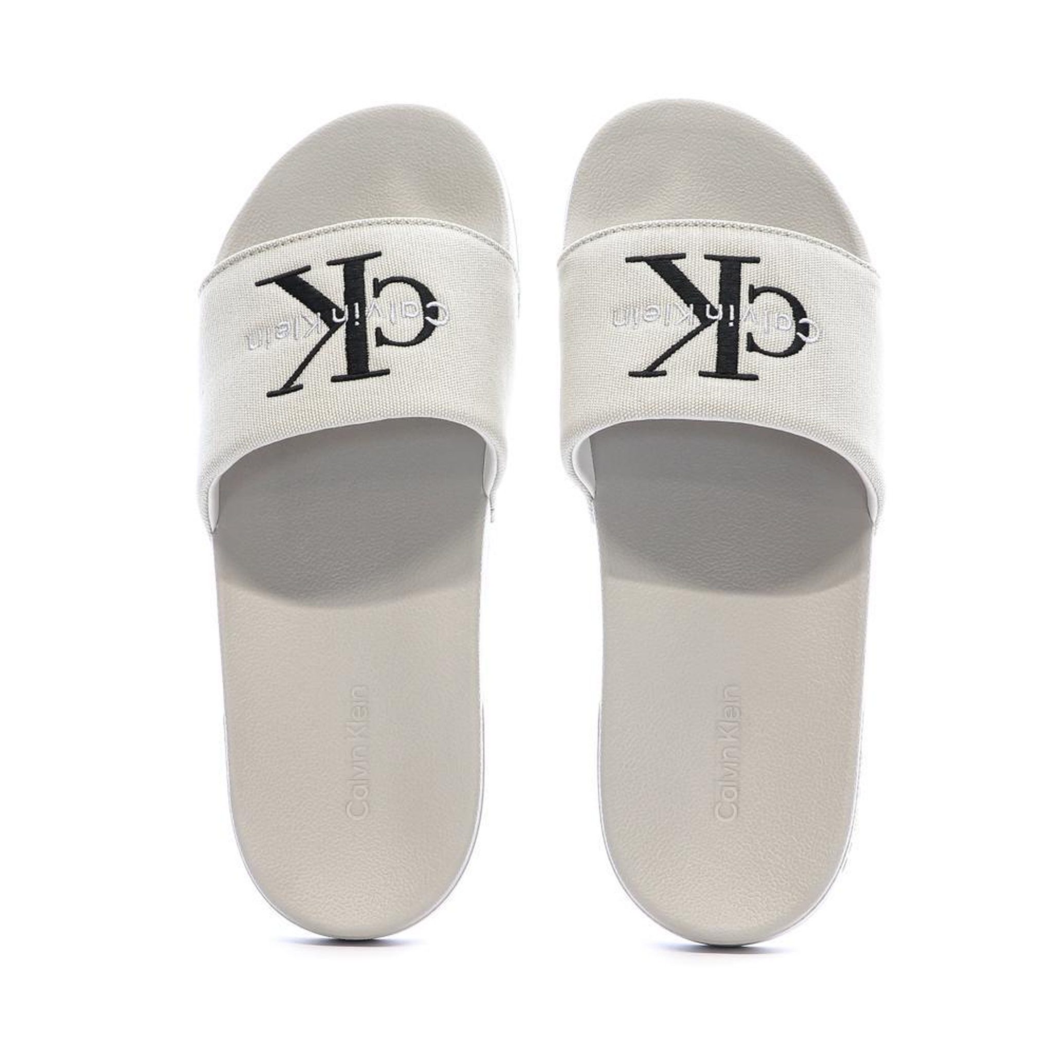 Voir la diapositive 5 : CALVIN KLEIN JEANS Claquette Beige Homme Calvin Klein Jeans Slide