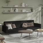VIDAXL Canape-lit 2 places noir velours