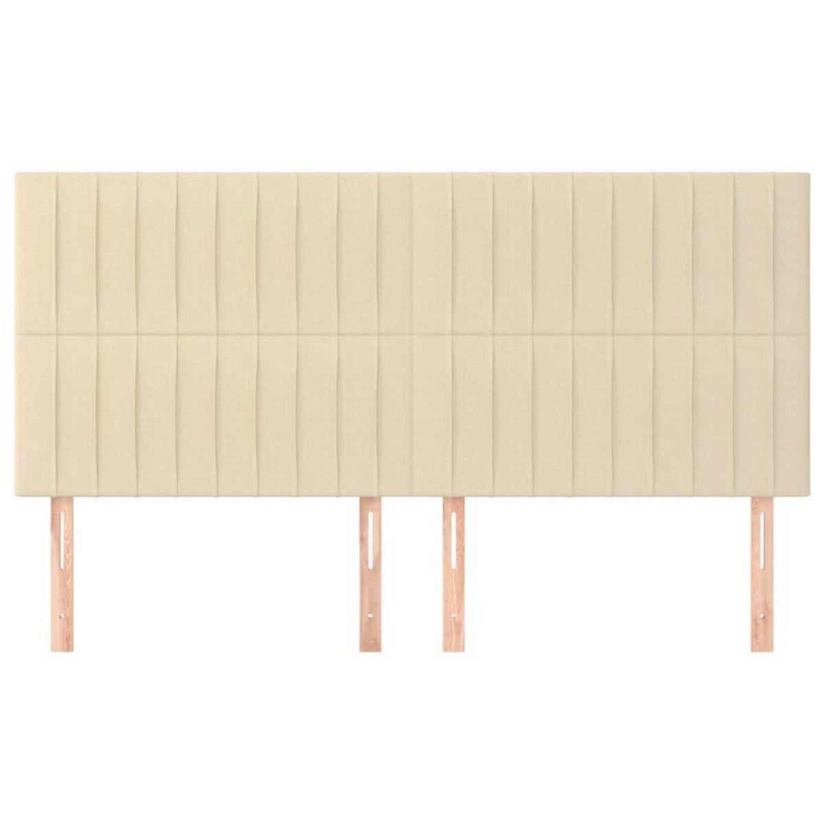 VIDAXL Tetes de lit 4 pcs Creme 100x5x78/88 cm Tissu