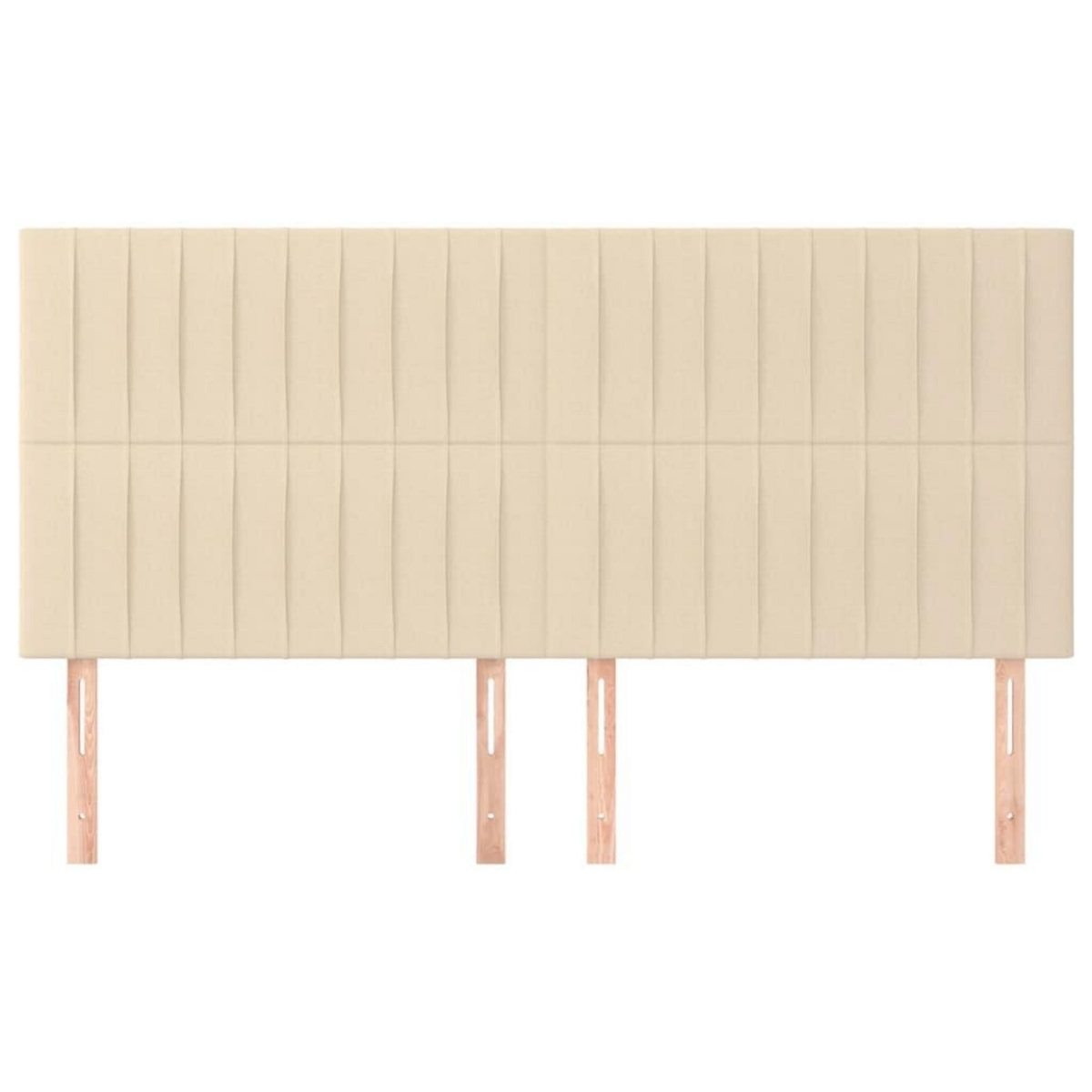 VIDAXL Tetes de lit 4 pcs Creme 100x5x78/88 cm Tissu