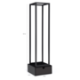 Voir la diapositive 5 : ID MARKET Range bûches vertical acier noir H. 125 cm avec tiroir