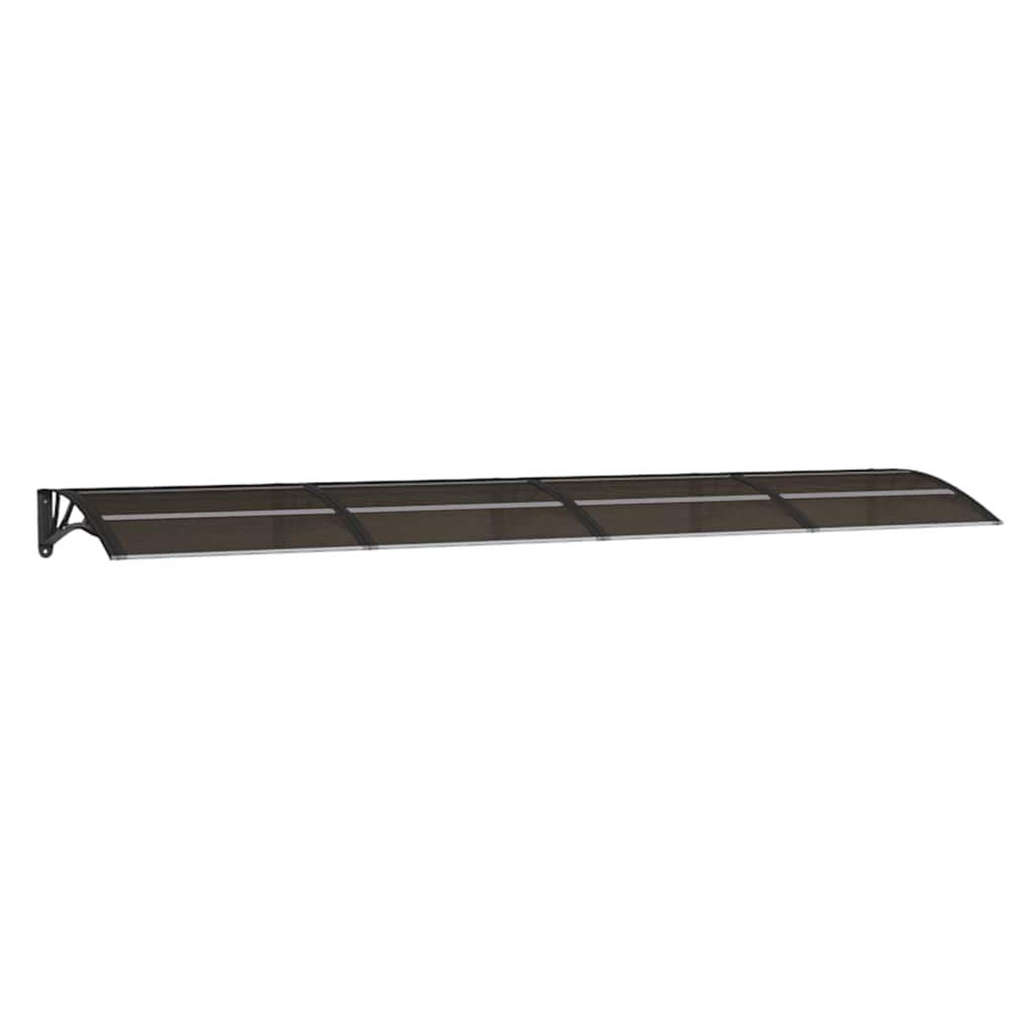 Voir la diapositive 2 : VIDAXL Auvent de porte Noir 350x75 cm Polycarbonate