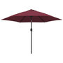 Voir la diapositive 2 : VIDAXL Parasol de jardin avec mat en metal rouge bordeaux 300 cm