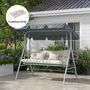 Voir la diapositive 2 : OUTSUNNY Ensemble de 4 coussins d'extérieur pour balancelle crème