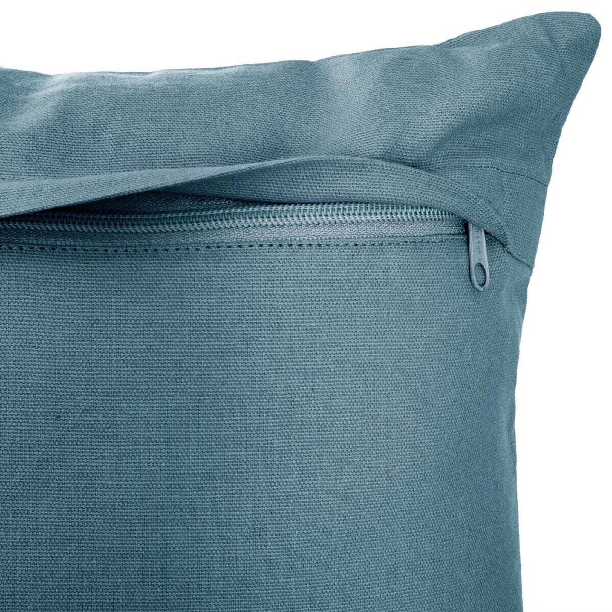 Voir la diapositive 3 : ATMOSPHERA Coussin déco déhoussable  otto  38x38cm bleu canard