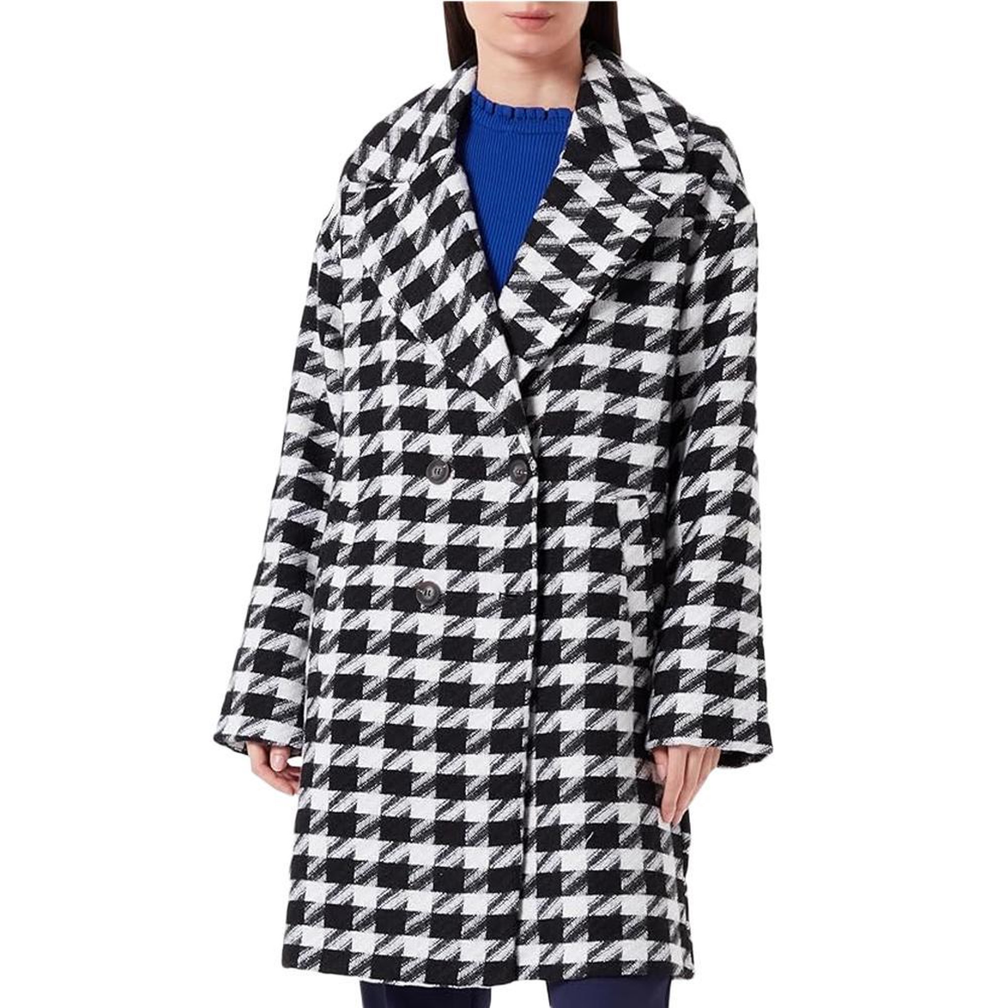 Vila Manteaux Noir/ à Carreaux Femme Vila Lunes. Coloris disponibles : Blanc