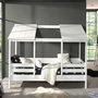 Voir la diapositive 1 : Paris Prix Pack - Lit Cabane Enfant, Sommier & Matelas  Housebed I  90x200cm Blanc