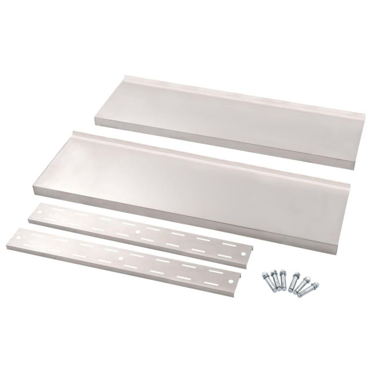 VIDAXL Etagere murale a 2 niveaux Acier inoxydable 100x30 cm