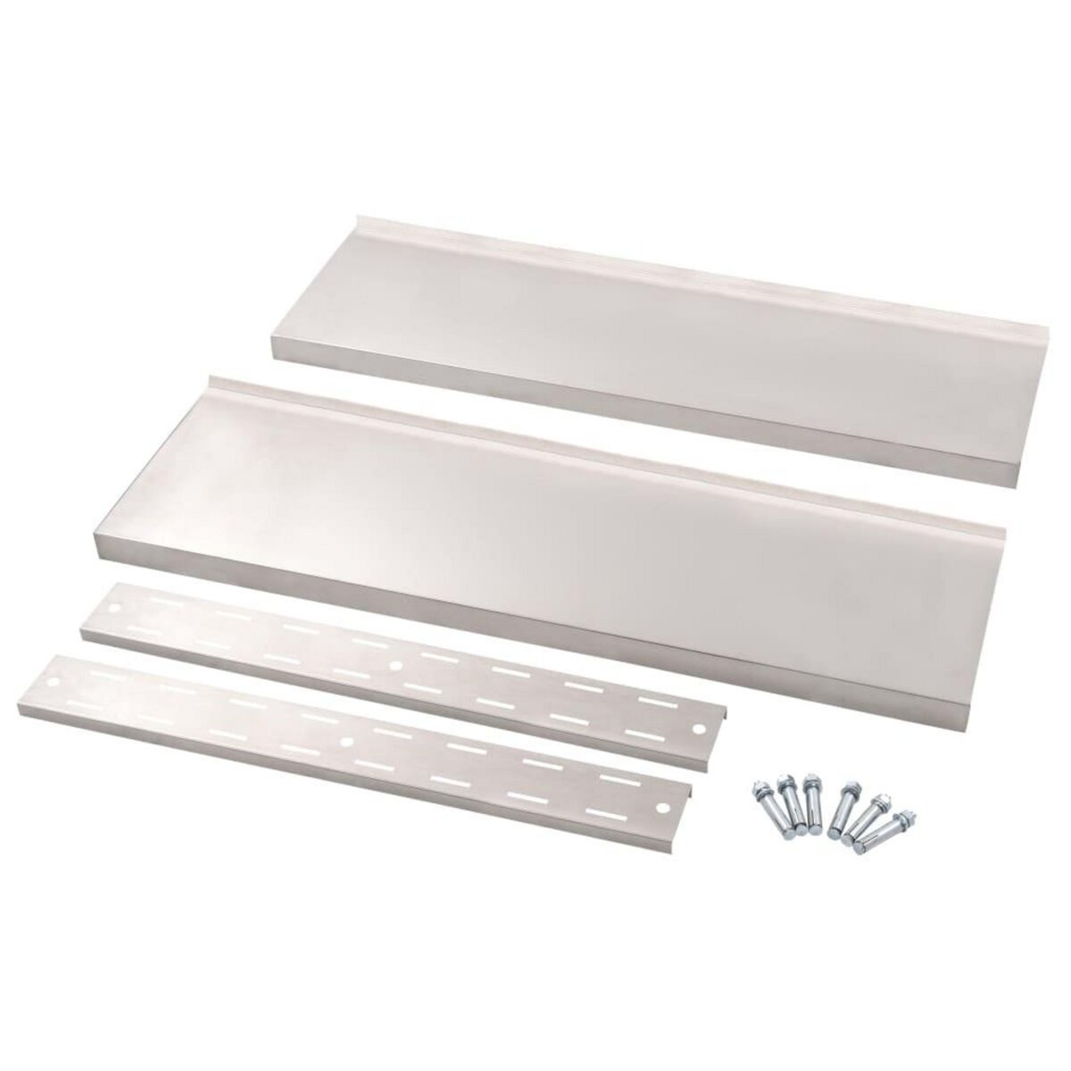 VIDAXL Etagere murale a 2 niveaux Acier inoxydable 100x30 cm