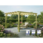 JARDIDECO Pergola massive en bois Paris 420 x 420 cm - Maderland