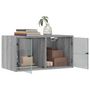 Voir la diapositive 5 : VIDAXL Armoires murales portes vitrees 2 pcs sonoma gris 68,5x37x35 cm