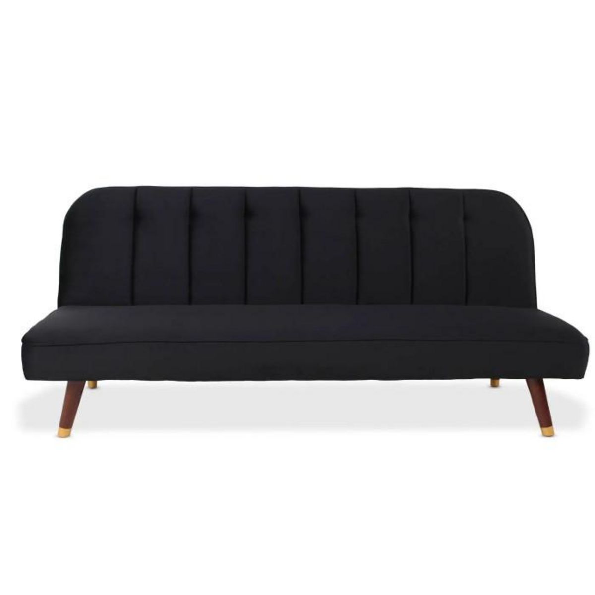 Paris Prix Canapé Convertible en Velours  Seattle  180cm Noir