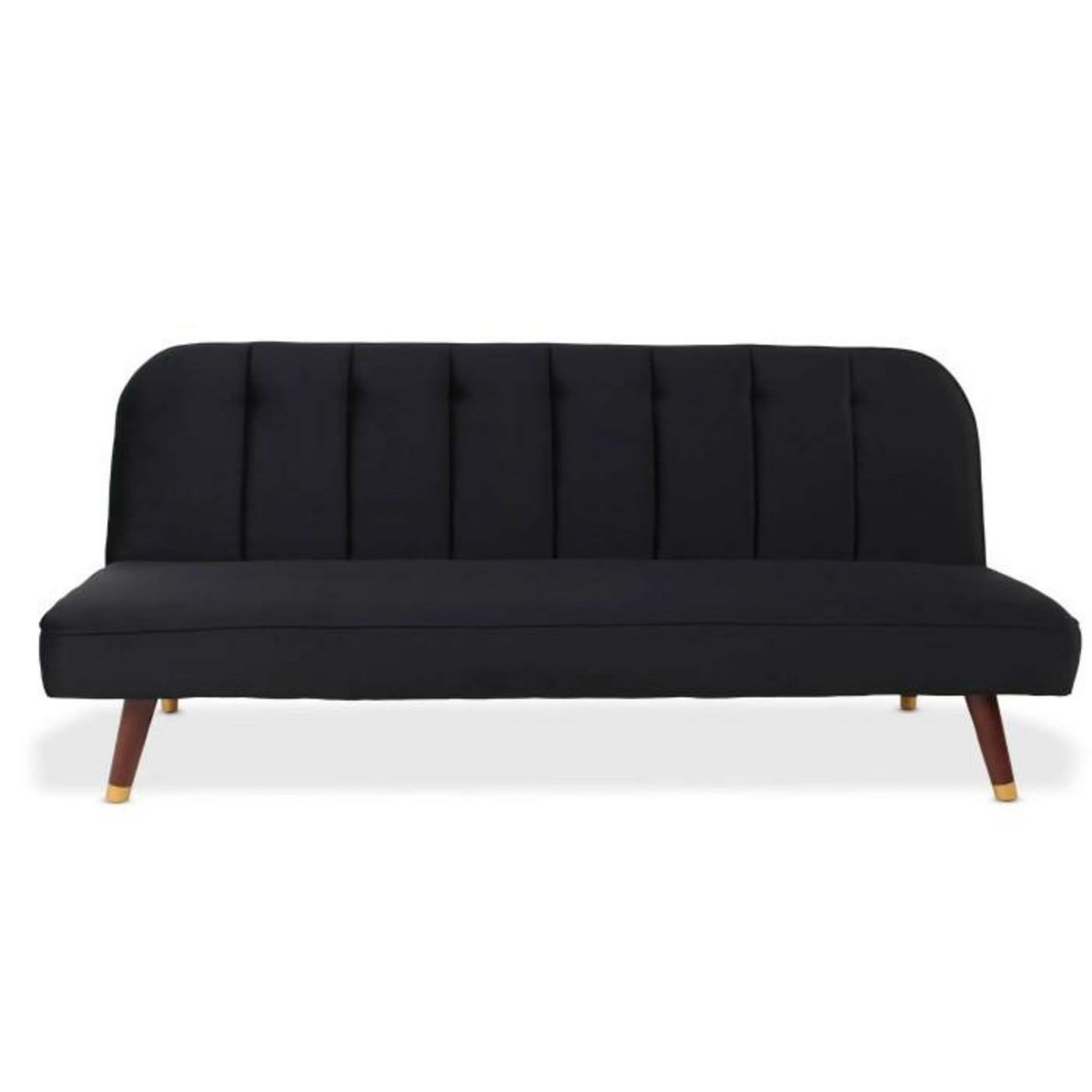 Paris Prix Canapé Convertible en Velours  Seattle  180cm Noir