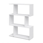TOILINUX Etagère bibliothèque 3 Niveaux en MDF - L.70xH.97 cm - Blanc