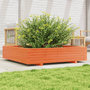 Voir la diapositive 3 : VIDAXL Jardiniere cire marron 110x110x26,5 cm bois de pin massif