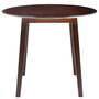 Voir la diapositive 4 : VIDAXL Table de salle a manger ronde a abattant MDF Marron