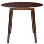Voir la diapositive 4 : VIDAXL Table de salle a manger ronde a abattant MDF Marron