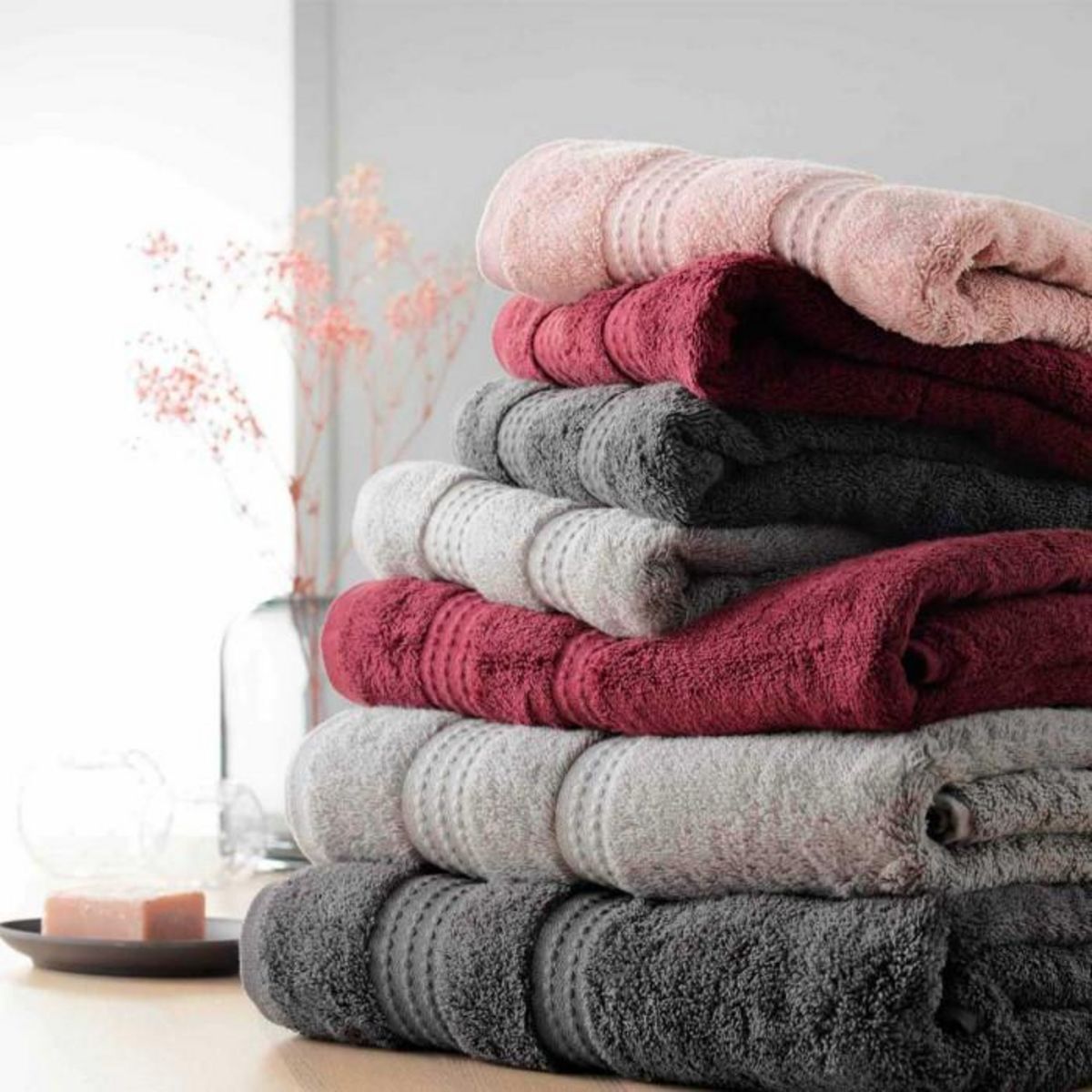 Paris Prix Serviette d'Invité  Excellence  30x50cm Rose Blush