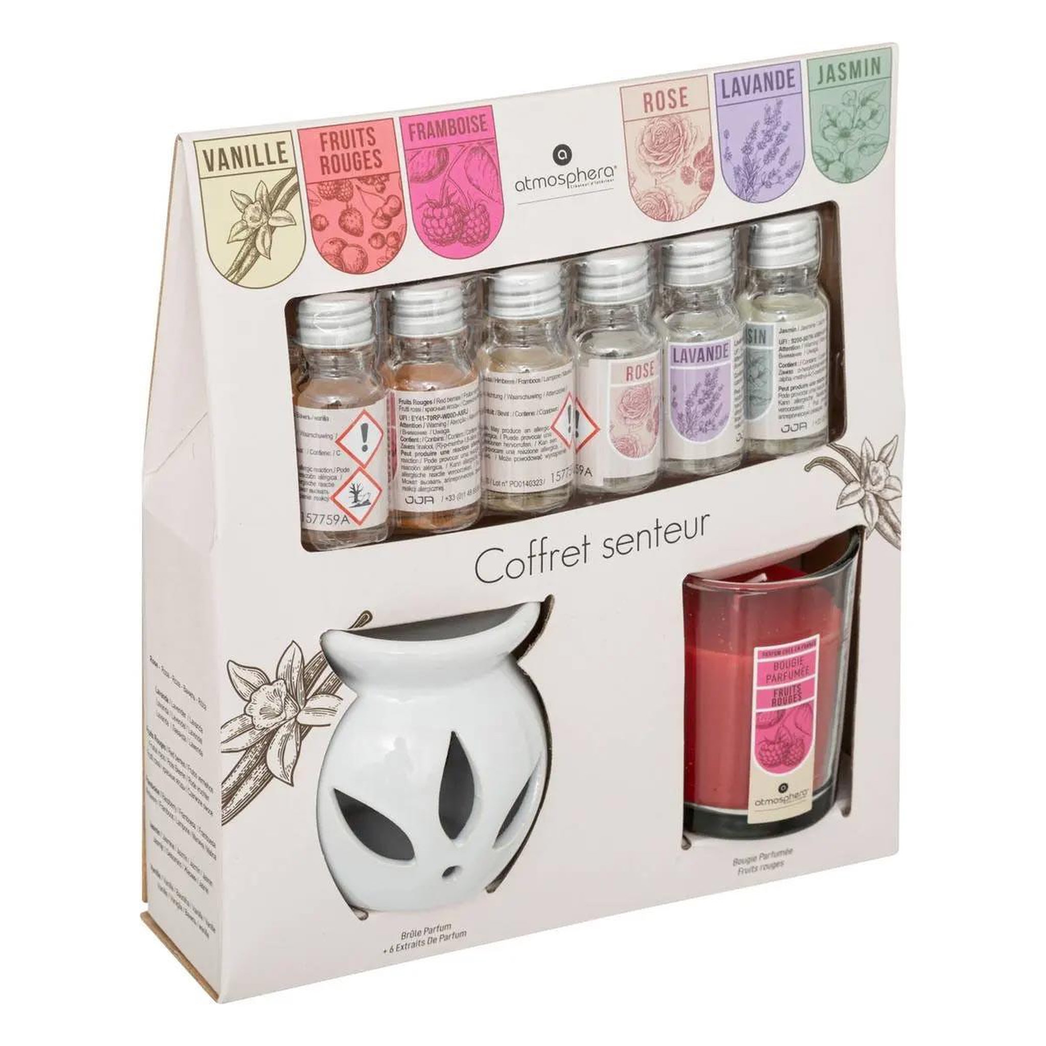 COMPTOIR DE LA BOUGIE Coffret senteur 8 pièces  bien-être  23cm fruit rouge