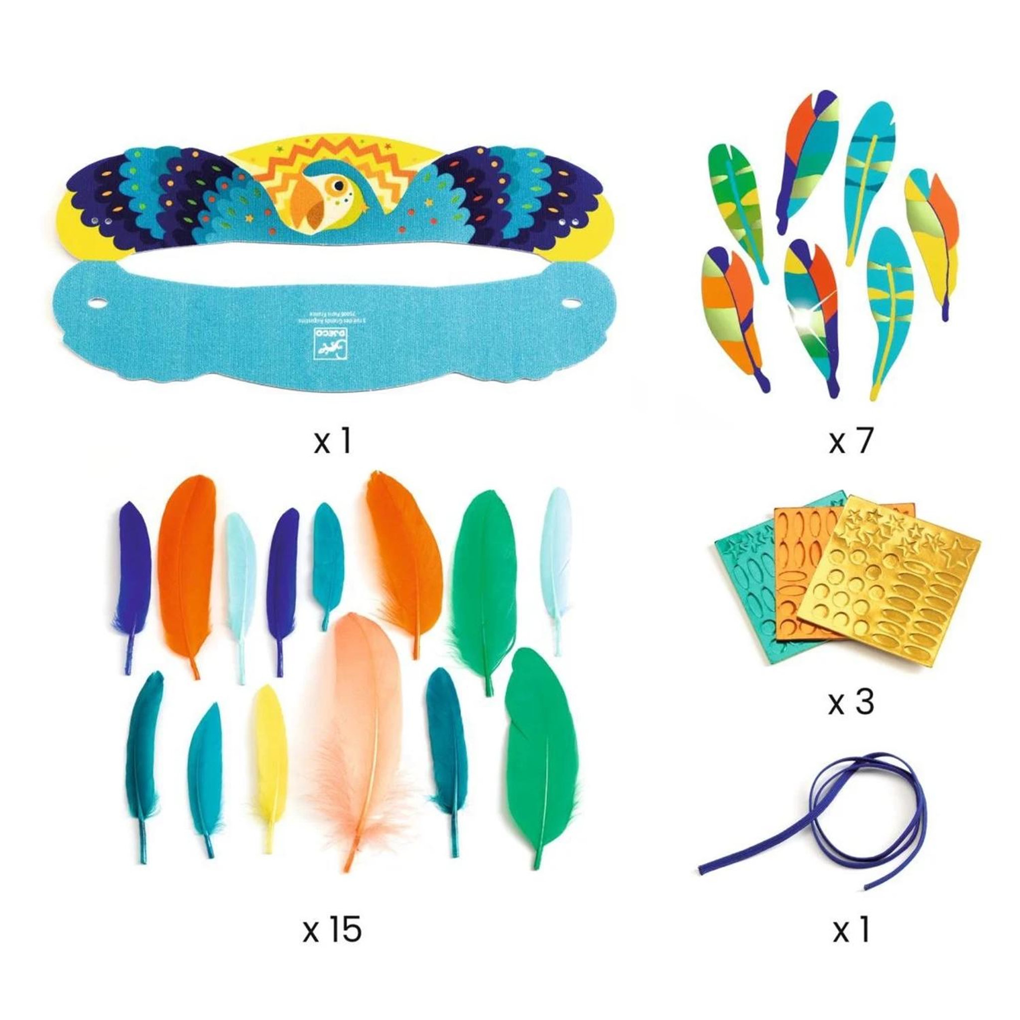 Voir la diapositive 4 : Djeco Coiffe à créer Rio - Do it Yourself