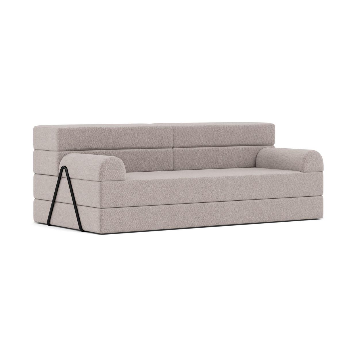 LISA DESIGN Astral - canapé 3 places convertible en velours texturé