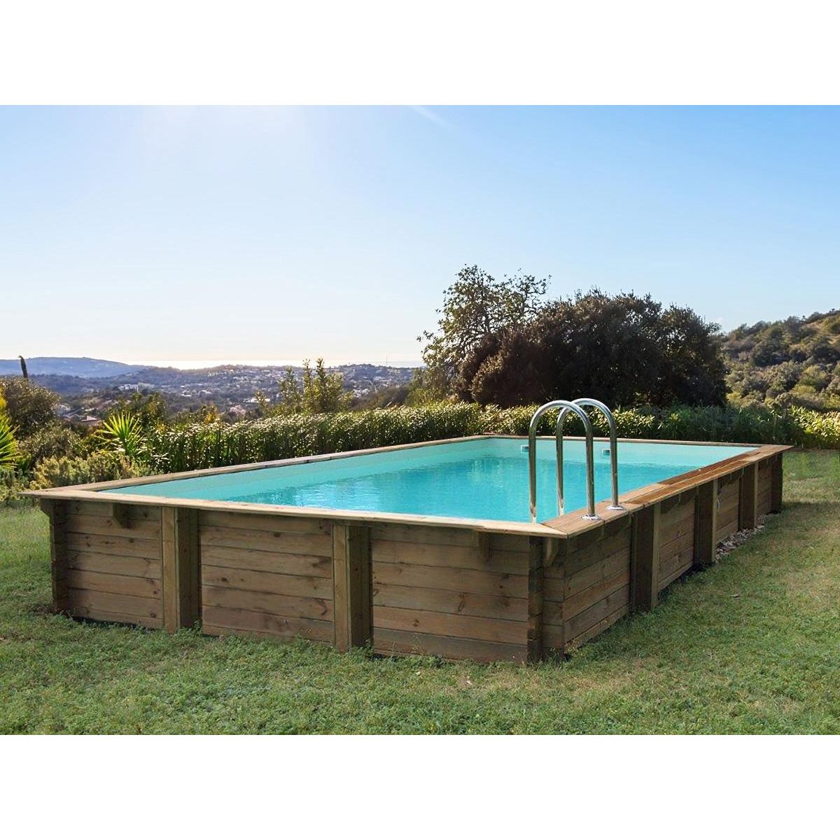 Habitat et Jardin Piscine bois en kit rectangle   Murano   - 12.20 x 6.20 x 1.44 m