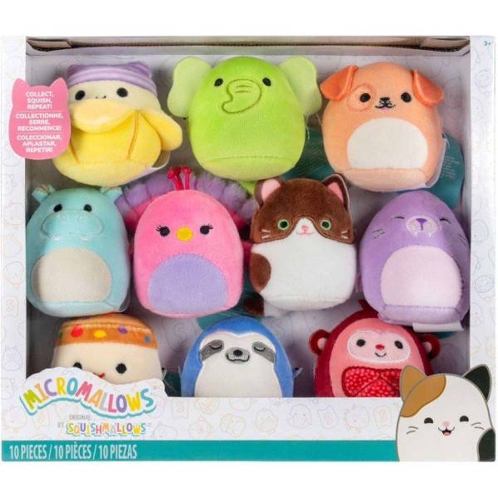 SQUISHMALLOWS Coffret peluches miniatures - SQUISHMALLOWS - Micromallows - 10 pieces - 6,5 cm