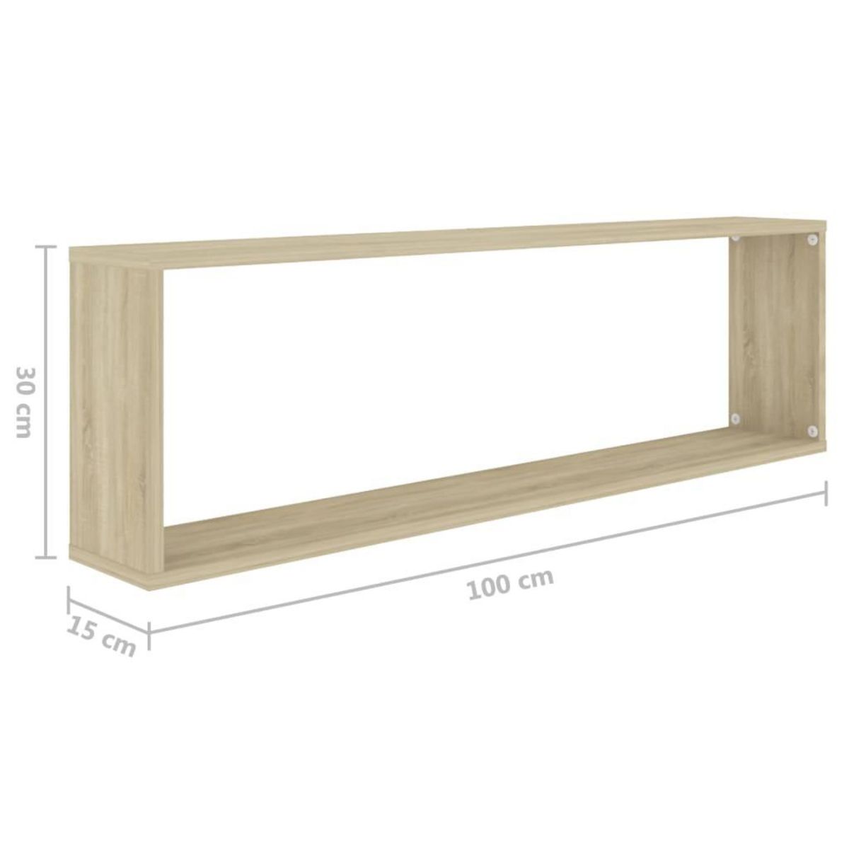 VIDAXL Etageres cube murales 2 pcs chene sonoma bois d'ingenierie