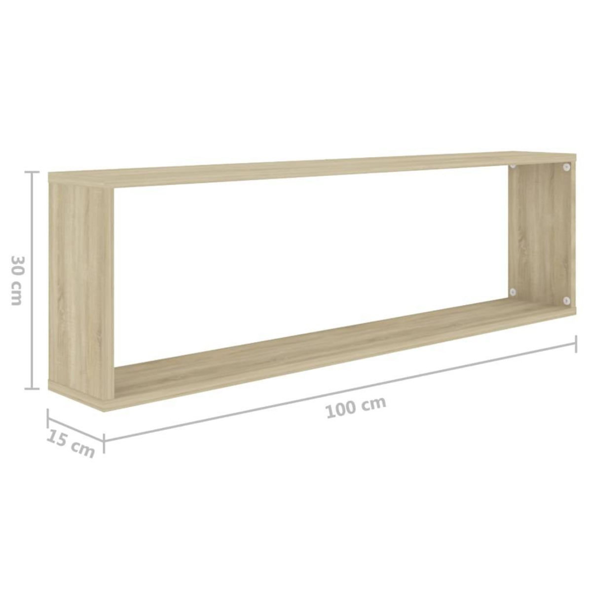 VIDAXL Etageres cube murales 2 pcs chene sonoma bois d'ingenierie