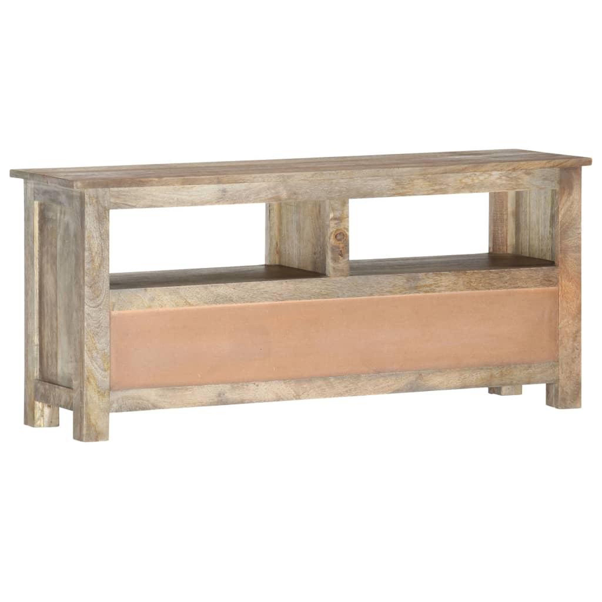 Voir la diapositive 4 : VIDAXL Meuble tv 110x30x50 cm bois massif de manguier