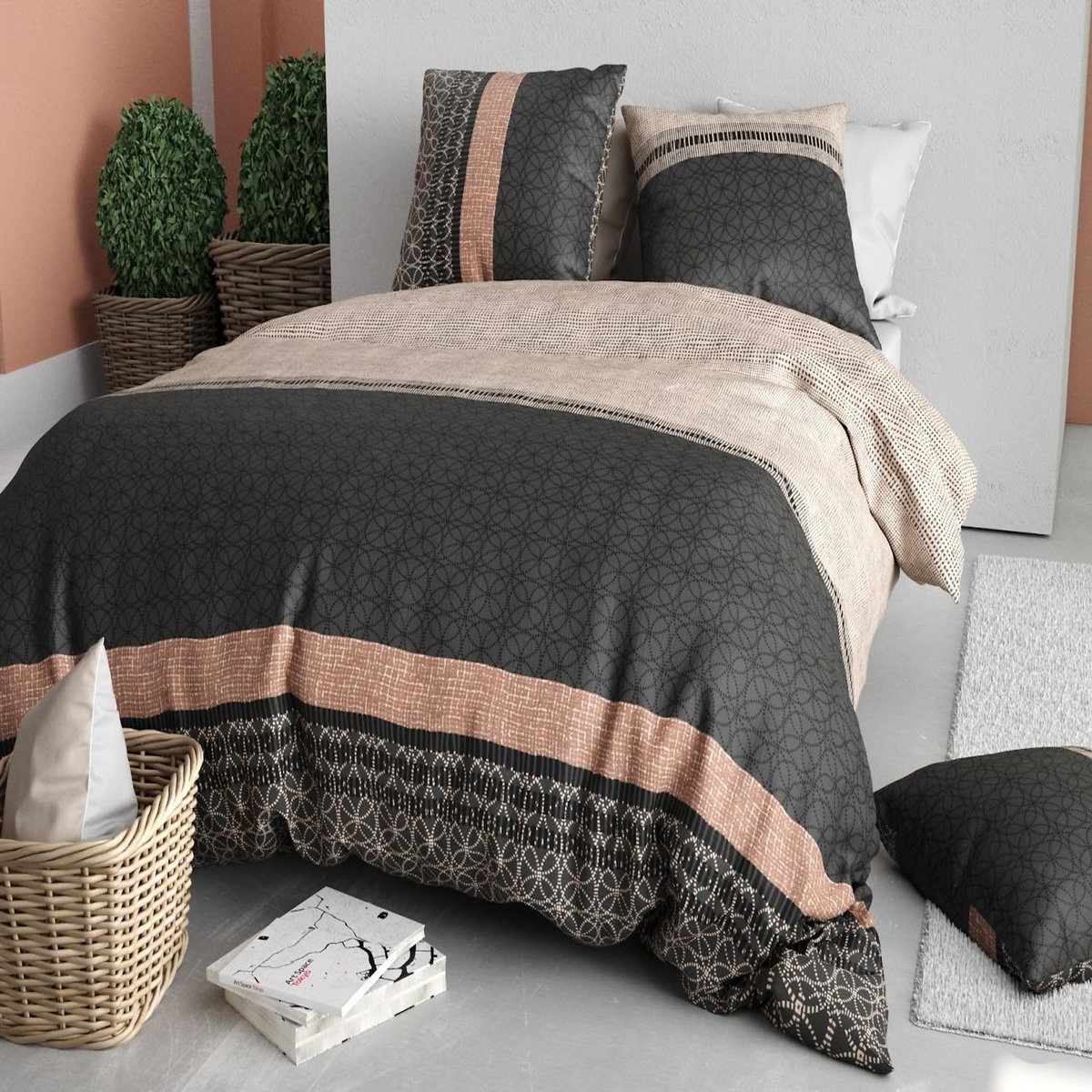 ATELIER DU COTON Parure Housse De Couette 100% Coton 57fils Obsi